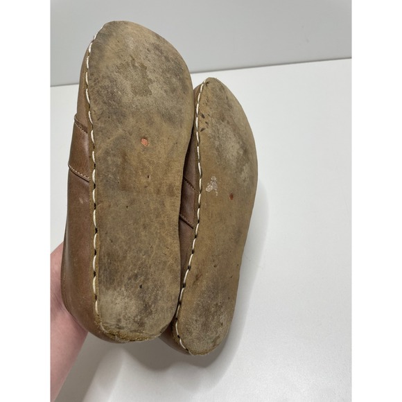 Handmade Leather Loafers Womens Slip On Comfort Shoes Brown Casual Size 8.5 - Picture 7 of 12